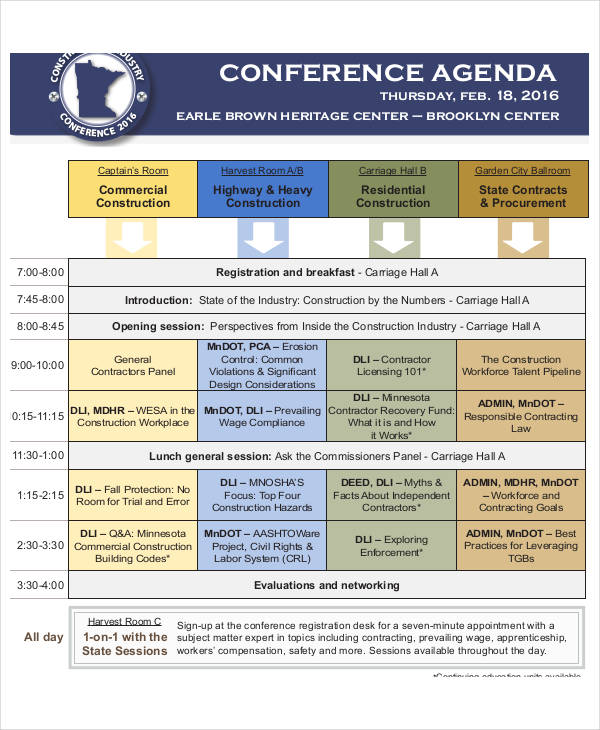 Conference Agenda 22+ Examples, Format, Pdf Examples