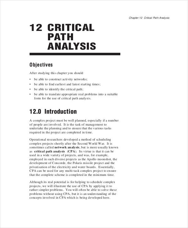 Critical Path Analysis