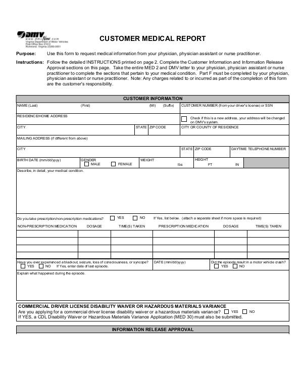 Medical Report 10 Examples Format Pdf Examples