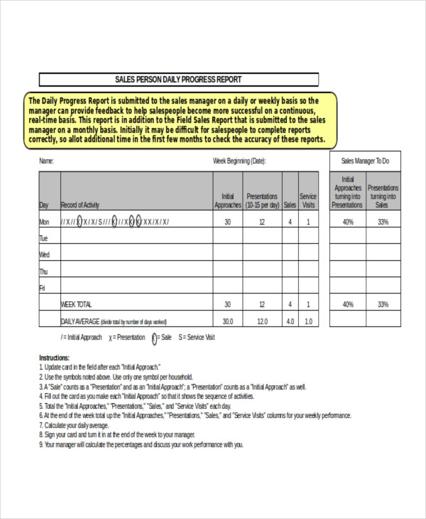 daily customer visit report