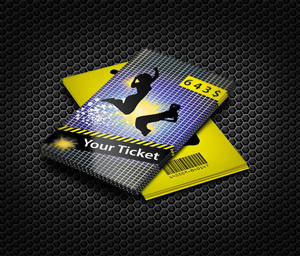 dance event ticket design