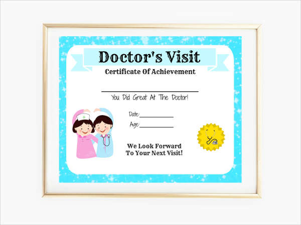 doctors exam certificate