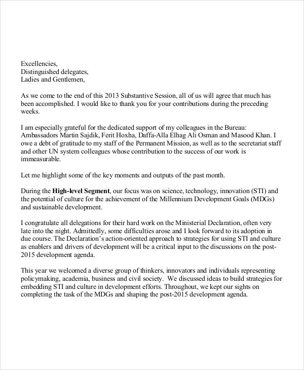 Closing Remarks Letter Sample | Master of Template Document