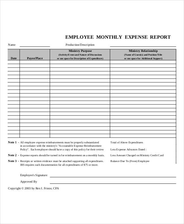 Expense Report - 36+ Examples, Samples, PDF, Google Docs, Pages, DOC ...