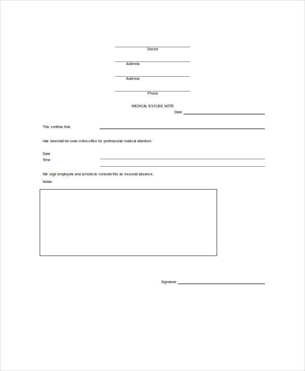 Medical Office Note Template