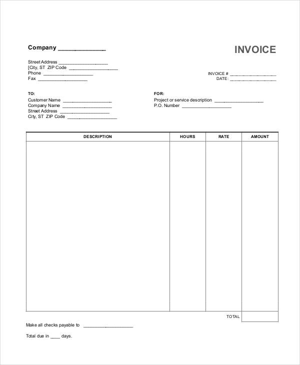 Free Invoice 27+ Examples, Format, Pdf Examples