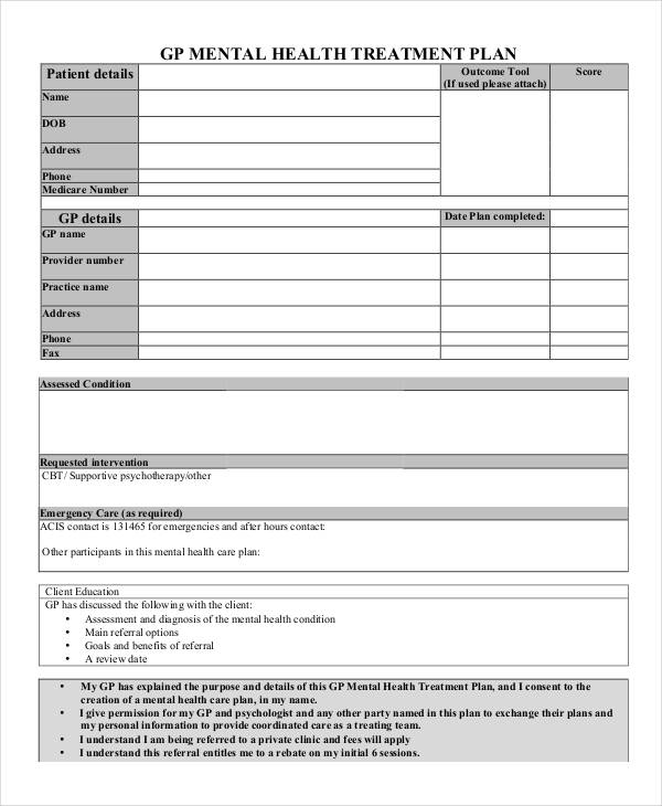 Treatment Plan 30 Examples Format Pdf Examples