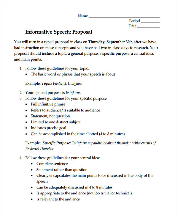 Informative Proposal Speech