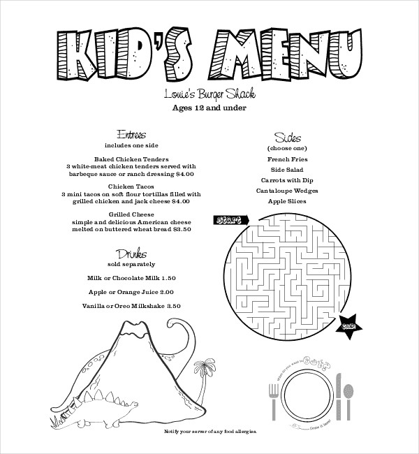 kids holiday menu1