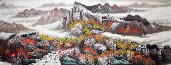 landscape painting illustration