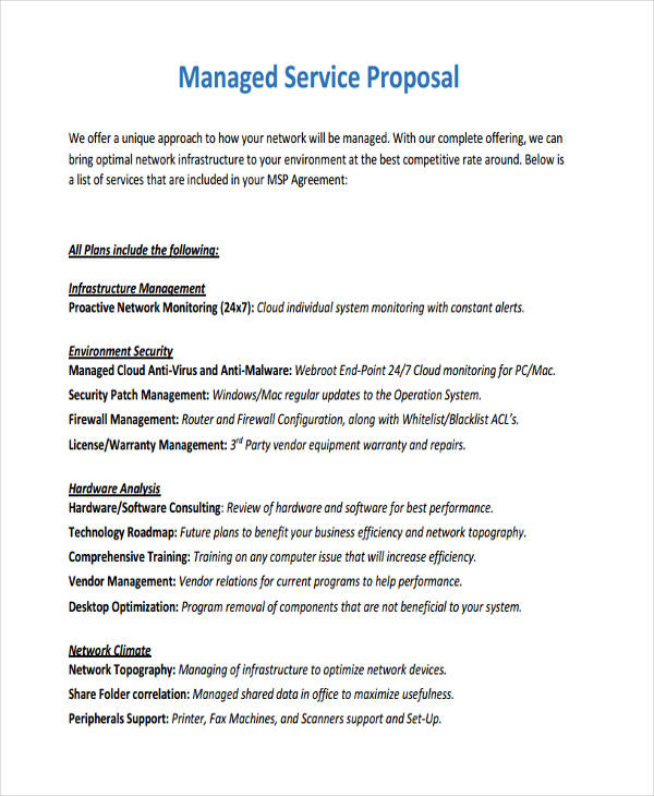 Service Offering Proposal Template