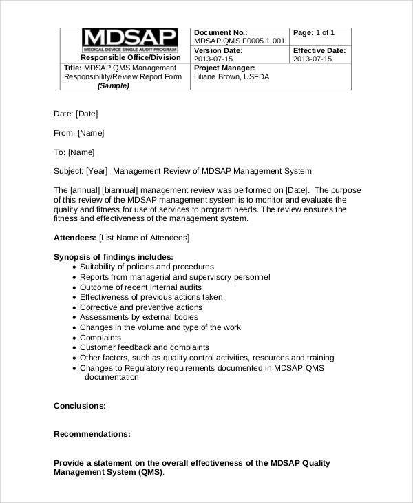 management review report1