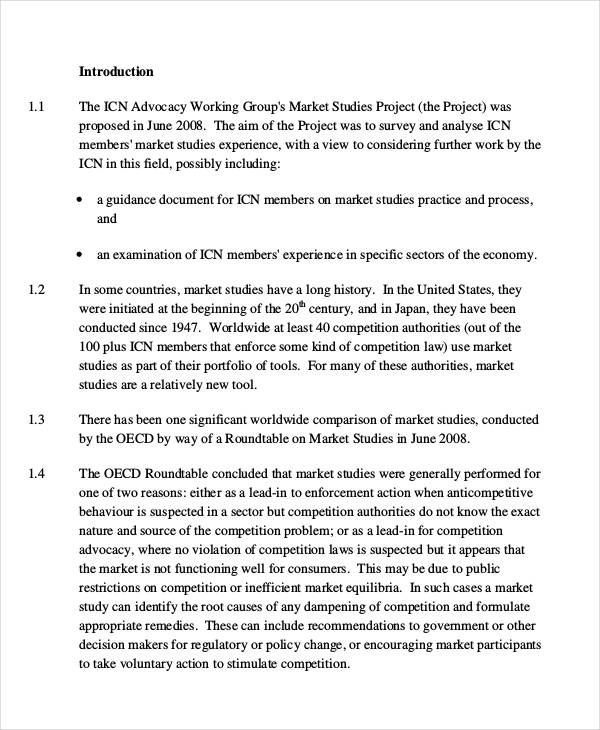 what sections should be included in a marketing research report