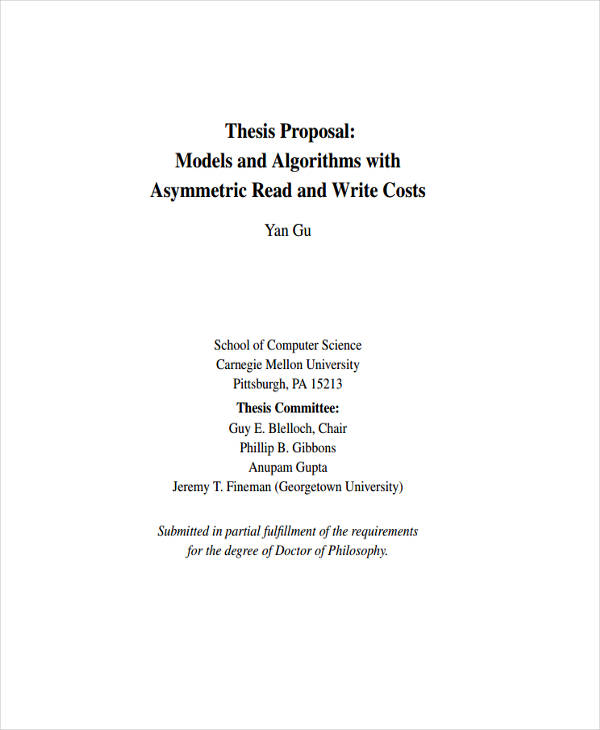 Graduate thesis proposal