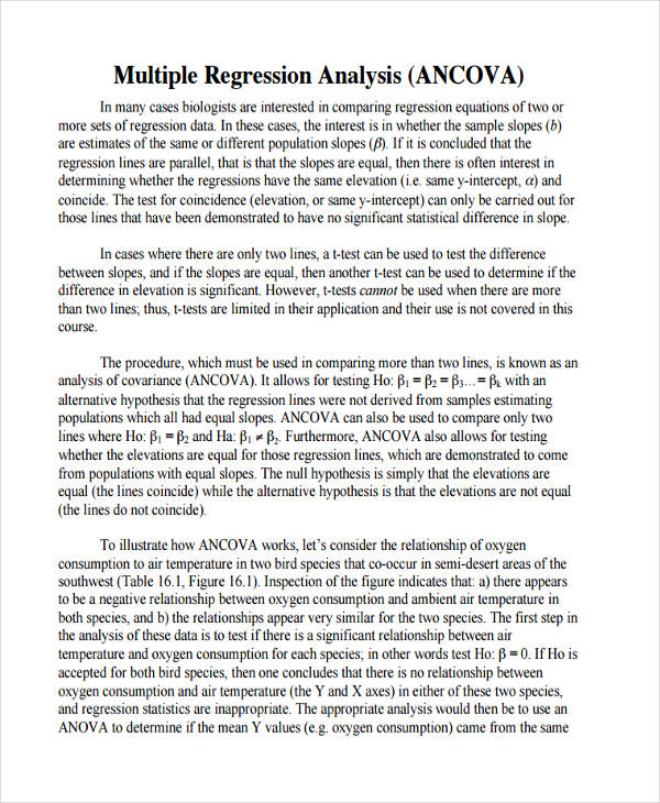 regression analysis thesis pdf