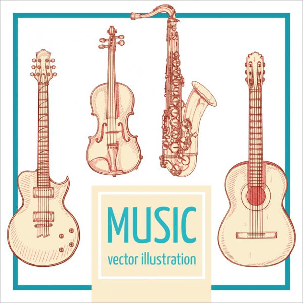 music instruments illustration