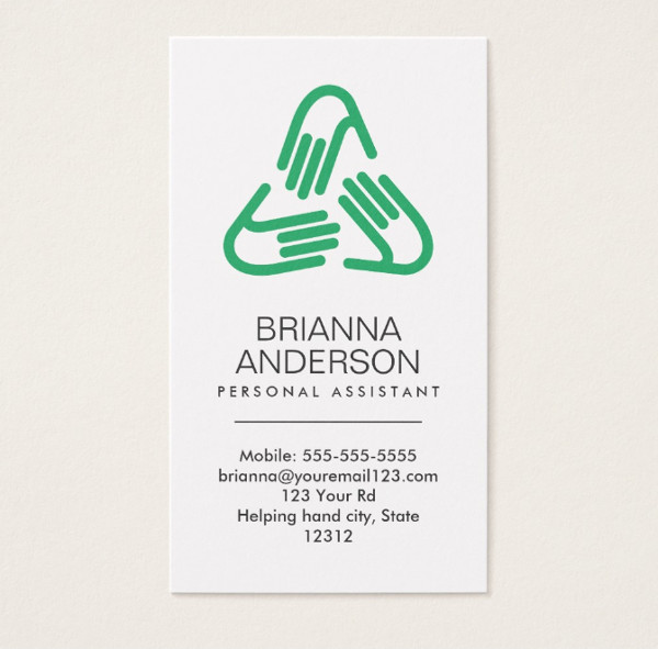 personal assistant name card
