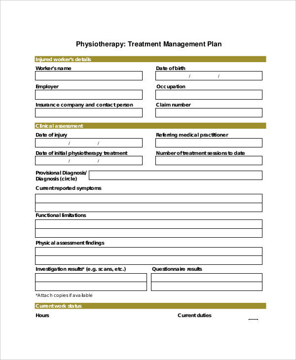 Treatment Plan 30 Examples Format Pdf Examples