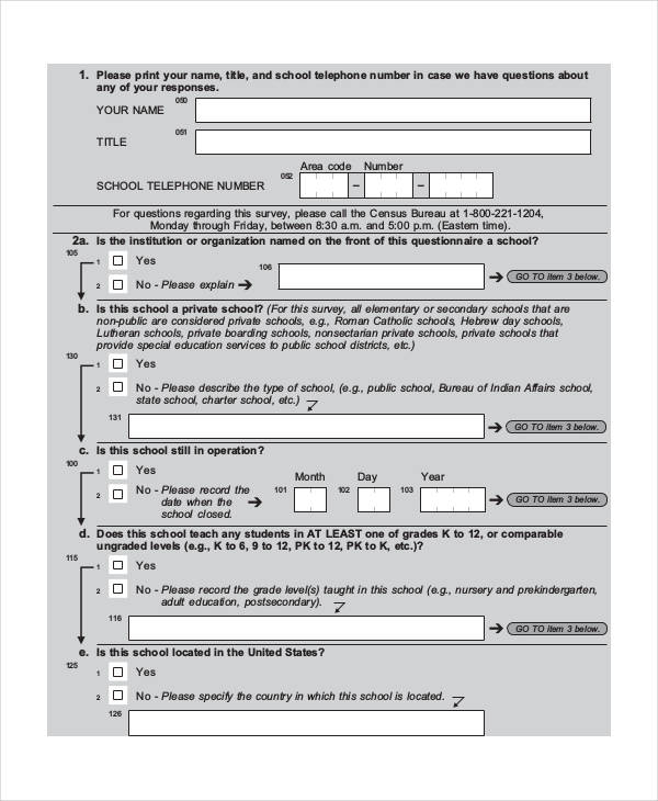 Survey Questionnaire Examples - 32+ in PDF | MS Word | Google Docs ...