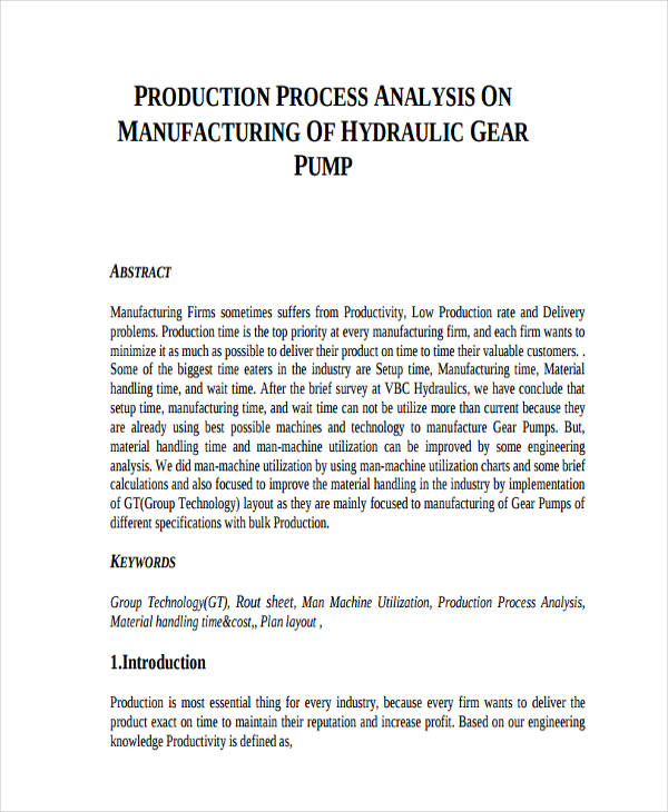 Production Analysis