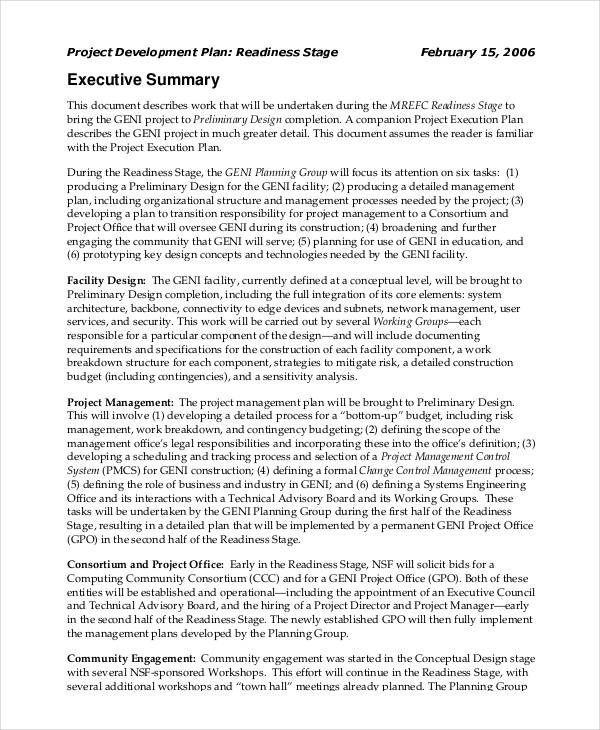Nsf Project Summary Template | PDF Template