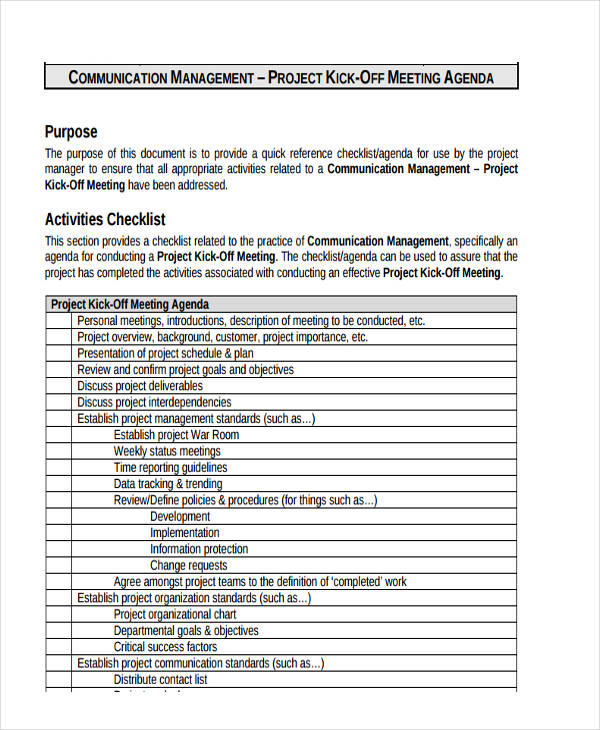 What is the meaning of Project Kick-Off Meeting? Its Purpose & Agenda (PDF)  - What is Piping