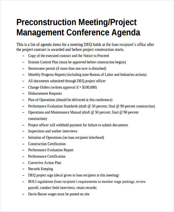 FREE 21 Management Agenda Examples Samples In PDF Examples