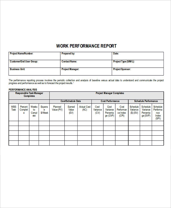 Performance Report 17+ Examples, Format, Pdf Examples