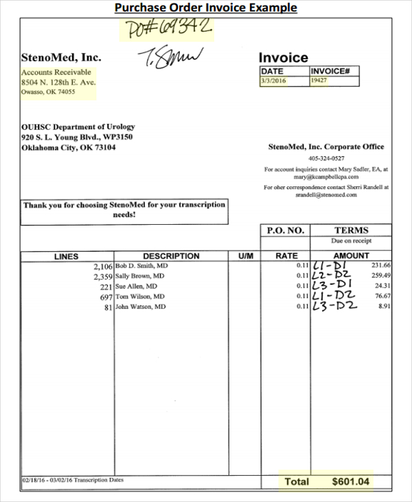 Purchase Invoice - 8+ Examples, - 8+ Examples, Google Docs, Pages, Word