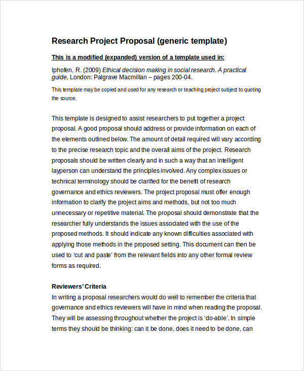 research project proposal1