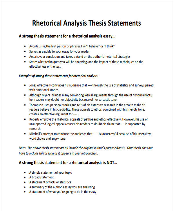 facts about thesis statements