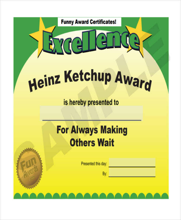 Free Funny Award Certificate Templates 