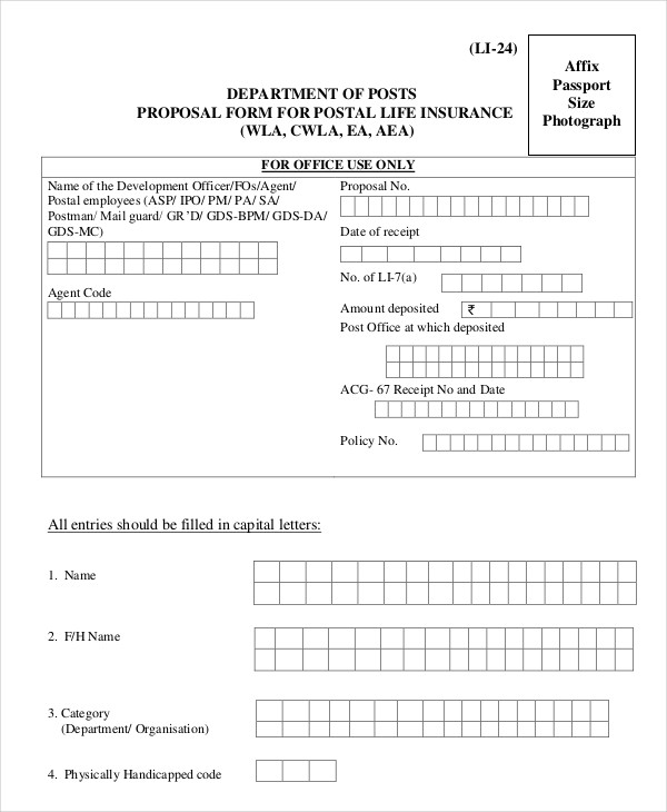 sample proposal form