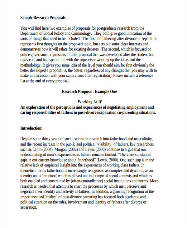 research proposals samples pdf