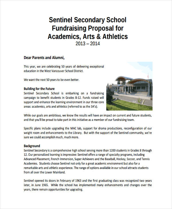 Fundraising Proposal 9  Examples Word Pages Google Docs How To
