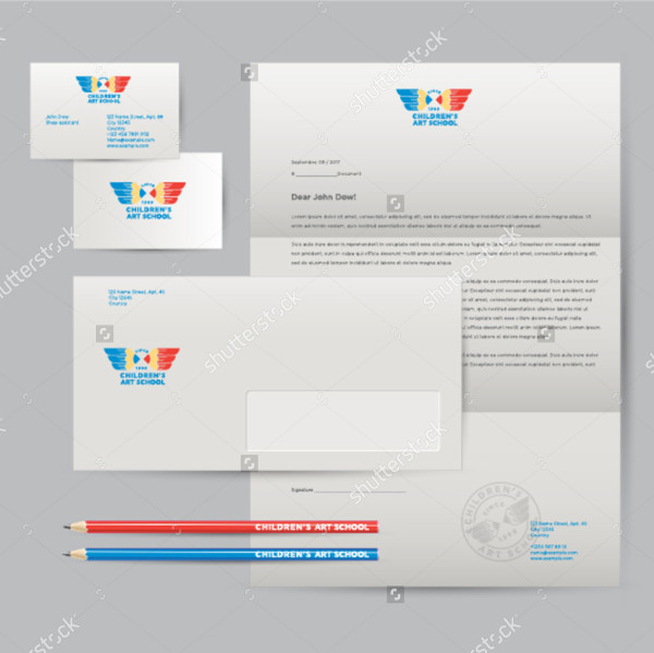 School Letterhead Design Vector