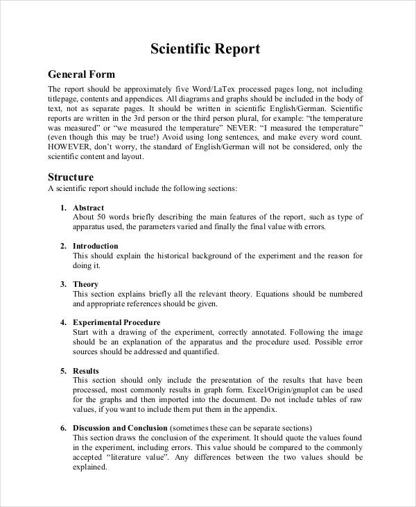 scientific report in pdf
