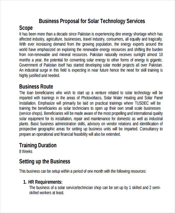 Service Business Proposal