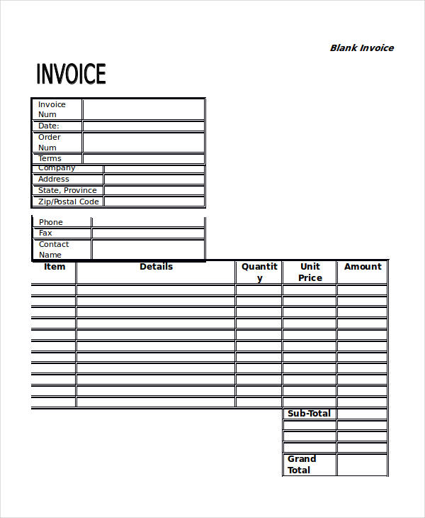 service invoice