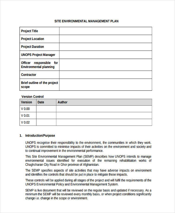 Management Plan Examples 57 In PDF MS Word Pages Google Docs 