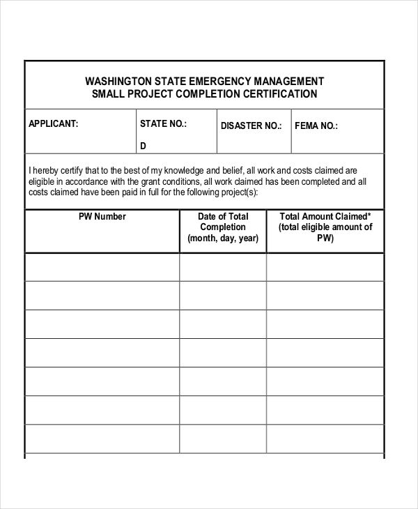 Job Completion Report Format In Word