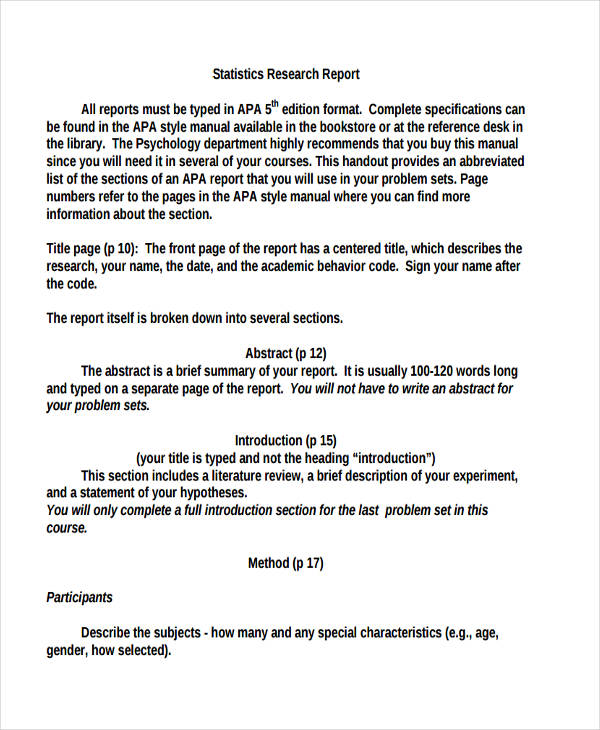 formal research report format