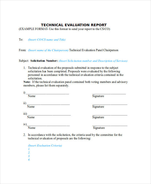 10+ Technical Report Examples in PDF MS Word Pages