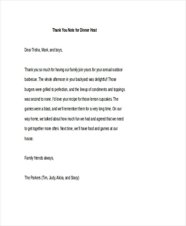 Free 42 Thank You Note Examples In Pdf Doc Examples