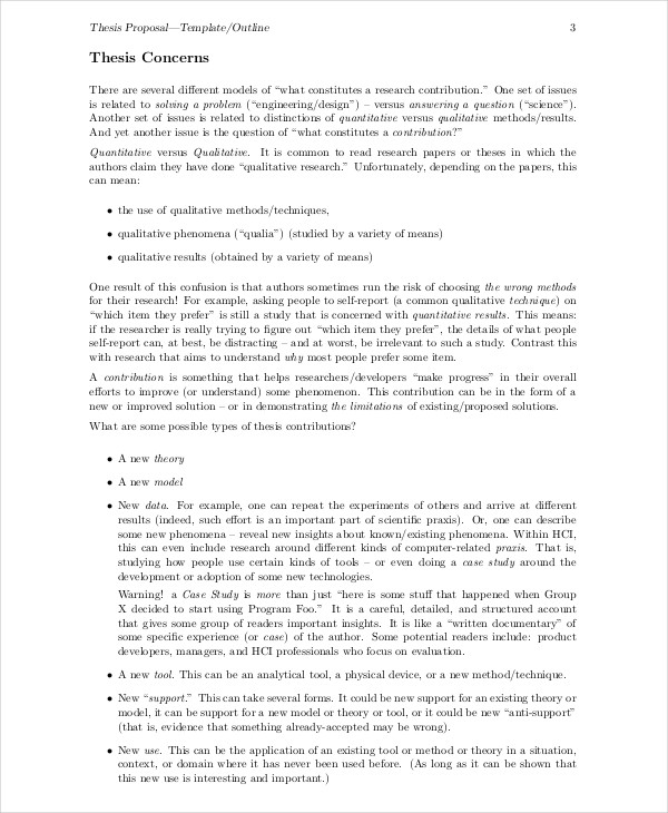 56 Proposal Examples Pdf Examples - thesis outline in pdf