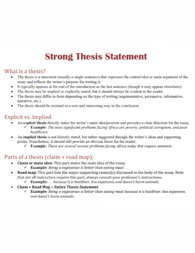 example of explicit thesis statement