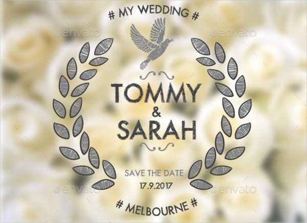 vintage wedding logo vector