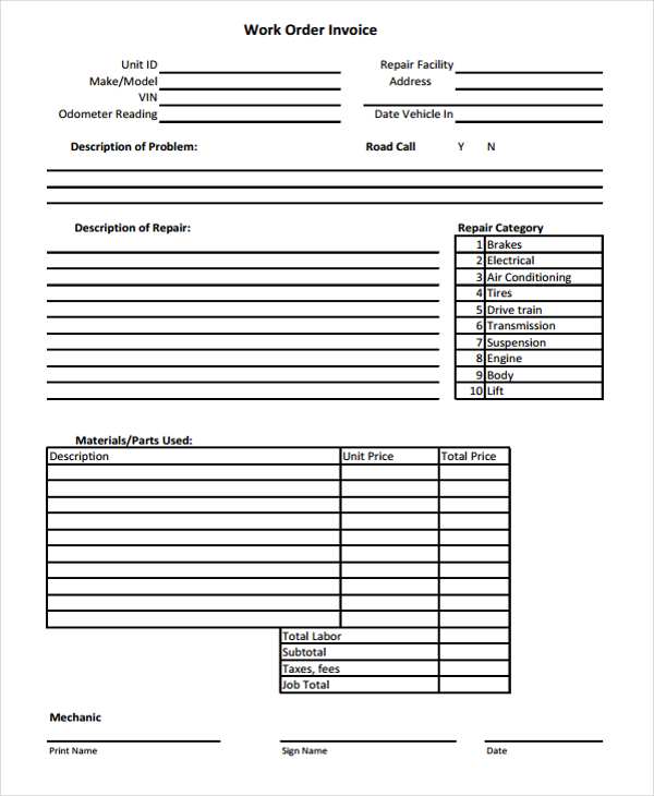 Free 6 Hvac Invoice Examples Samples In Google Docs Google Sheets Excel Word Numbers Pages Pdf Examples