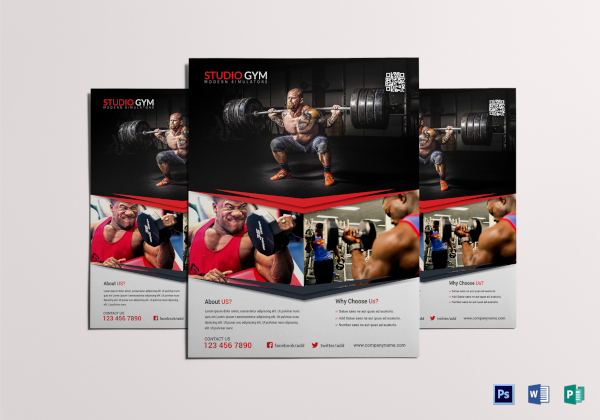 Absolute Gym Fitness Flyer Template 600
