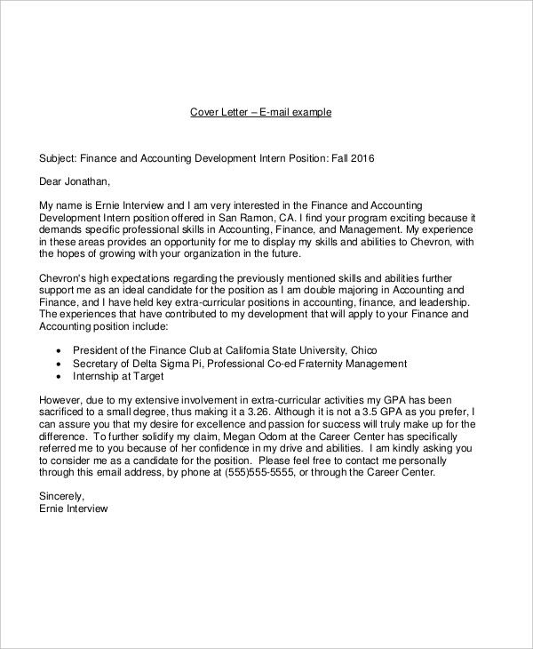 Free 21 Email Cover Letter Examples In Pdf Doc Examples